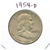 1954-D Franklin Silver Half Dollar