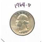 1964-D Washington Silver Quarter