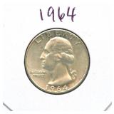 1964 Washington Silver Quarter