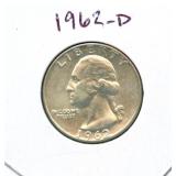 1962-D Washington Silver Quarter