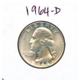 1964-D Washington Silver Quarter