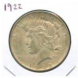 1922 Peace Silver Dollar