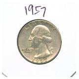 1957 Washington Silver Quarter