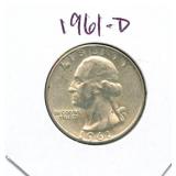 1961-D Washington Silver Quarter