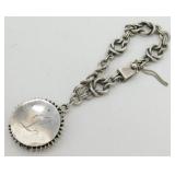 Sterling Silver Bracelet with 'L' Charm - 44.73