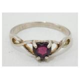 Sterling Silver Heart Ring - 2.18 grams Total