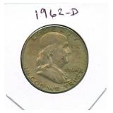1962-D Franklin Silver Half Dollar