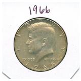 1966 Kennedy Silver Half Dollar - 40% Silver