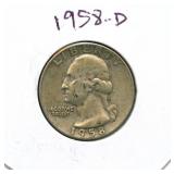 1958-D Washington Silver Quarter