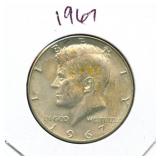1967 Kennedy Silver Half Dollar - 40% Silver