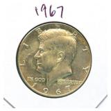 1967 Kennedy Silver Half Dollar - 40% Silver