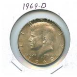 1969-D Silver Kennedy Half Dollar