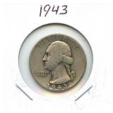 1943 Washington Silver Quarter