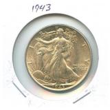 1943 Walking Liberty Silver Half Dollar