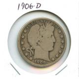 1906-D Barber Silver Half Dollar