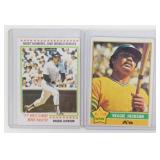 2 Vintage 1970's Reggie Jackson Baseball Cards -