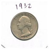 1932 Washington Silver Quarter