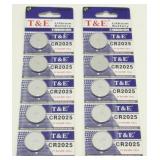 Lot of 10 Brand New CR2025 Lithium Batteries