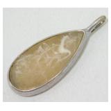 Silver Plated Pendant - 14.8 grams Total Weight,