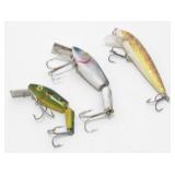 3 Vintage Fish Lures, Baits - Two L&S Jointed