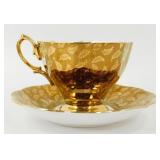 * Royal Albert Teacup & Saucer in Gold Chintz