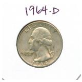 1964-D Washington Silver Quarter
