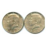 Pair of 40% Silver Kennedy Half Dollars