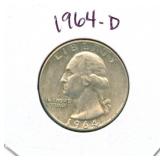 1964-D Washington Silver Quarter