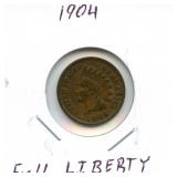1904 Indian Head Cent - Full Liberty