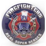 * Firefighters Metal Sign