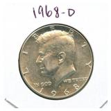 1968-D Kennedy Silver Half Dollar - 40% Silver