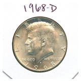 1968-D Kennedy Silver Half Dollar - 40% Silver