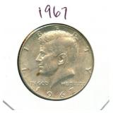 1967 Kennedy Silver Half Dollar - 40% Silver