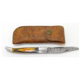 New Damascus Blade Folding Pocket Knife with
