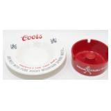 * Johnnie Walker & Coors Ashtrays