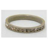 Sterling Silver CZ Eternity Band - 1.75 grams