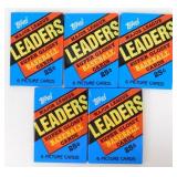 5 Sealed Packs of 1986 Topps Leaders Super Glossy