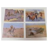 4 Vintage 1970's Frederic Remington Western