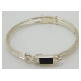 Sterling Silver Hinged Bangle Bracelet - 10.15