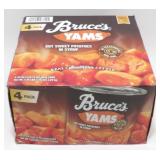 (4) 29 oz Cans of Bruce's Yams in Original Box -