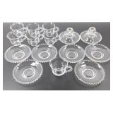 ** Imperial Candlewick Cups, Saucers & Candle