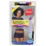 New 7 Pack of Hanes Comfort Flex Fit Boy Shorts,
