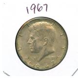 1967 Kennedy Silver Half Dollar - 40% Silver