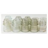 ** Collection of Vintage Clear Glass Insulators