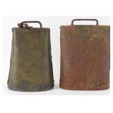 2 Vintage Cow Bells