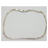 Sterling Silver Bracelet - 4.47 grams, Figaro, 9ï¿½