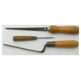 Vintage Tuck Pointer, Drywall Cutter & Ice Pick