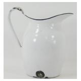 * White Enamel Old Vintage Milk/Water Pitcher