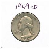 1949-D Washington Silver Quarter
