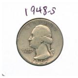 1948-S Washington Silver Quarter
